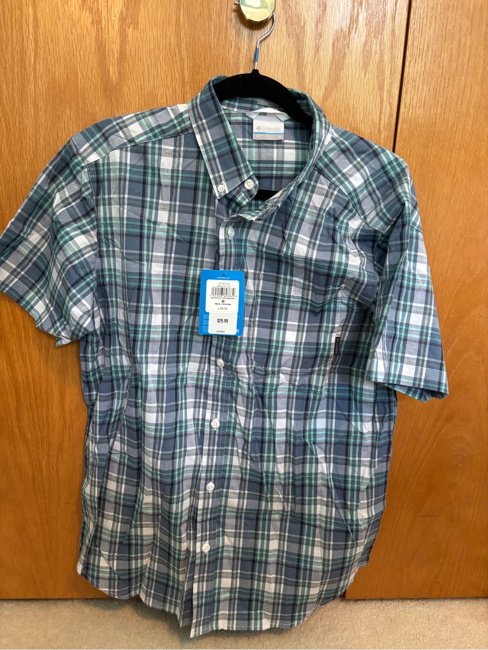 Columbia Men’s Short-Sleeve Plaid Button-Up Shirt